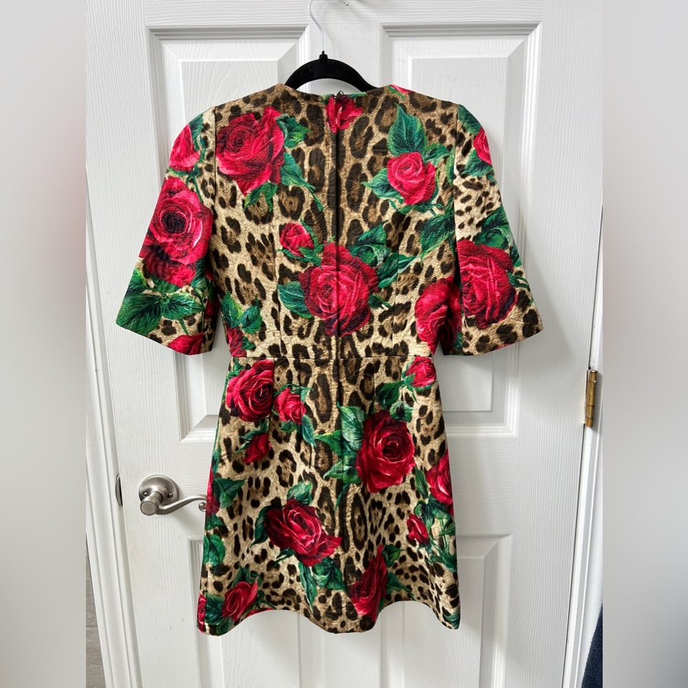 New! Ultra RARE Dolce & Gabbana Leopard Floral Women's Dress - Picture 5 of 14